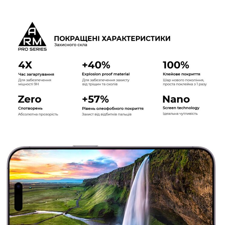 Защитное стекло ArmorStandart Pro 5D для Apple iPhone 14 Pro - Black: фото 5 из 7