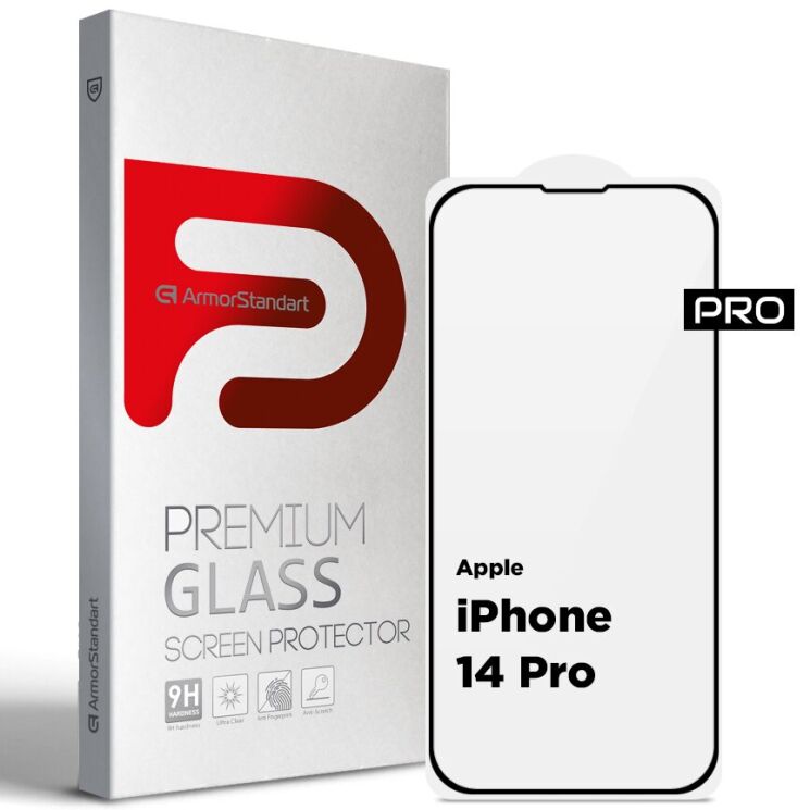 Защитное стекло ArmorStandart Pro 5D для Apple iPhone 14 Pro - Black: фото 1 из 7