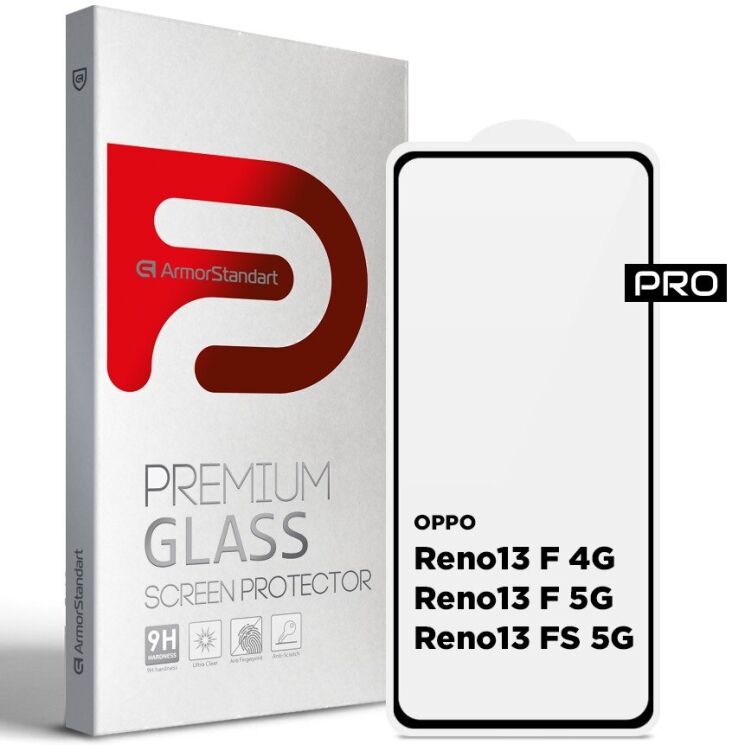Защитное стекло ArmorStandart Pro 5D для OPPO Reno 13 F/FS - Black: фото 1 из 7