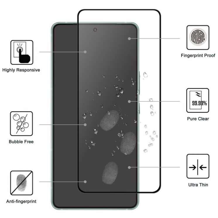 Захисне скло Deexe Full Glue Coverage для ASUS Zenfone 12 Ultra - Black: фото 2 з 3