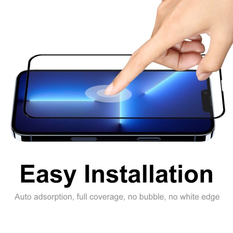 Захисне скло HAT PRINCE Full Glue Cover для iPhone 13 Pro Max / 14 Plus - Black: фото 4 з 6