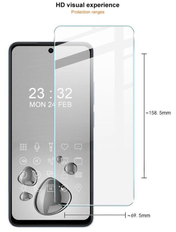 Защитное стекло IMAK H Screen Guard для Realme C65 - Transparent: фото 8 из 10