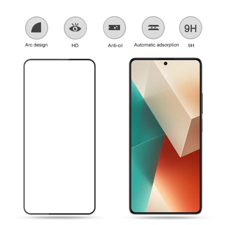 Защитное стекло MOCOLO Full Glue Cover для Xiaomi Redmi Note 13 - Black: фото 2 из 6