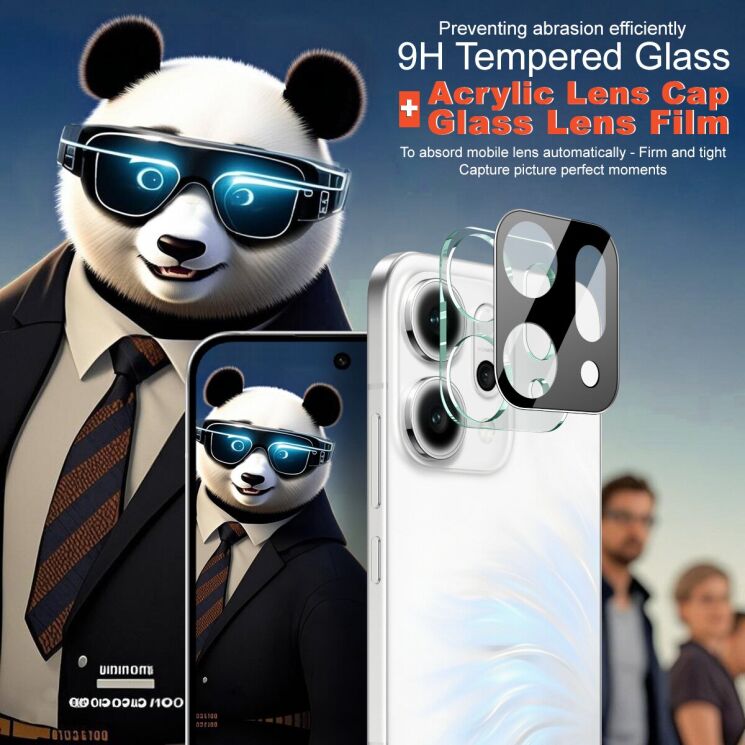 Захисне скло на камеру IMAK Black Glass Lens для OPPO Reno 14 5G - Black: фото 4 з 8