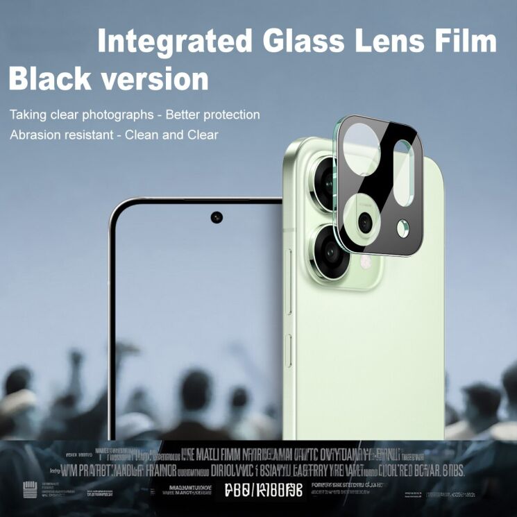 Захисне скло на камеру IMAK Black Glass Lens для OPPO Reno 14 5G - Black: фото 3 з 8