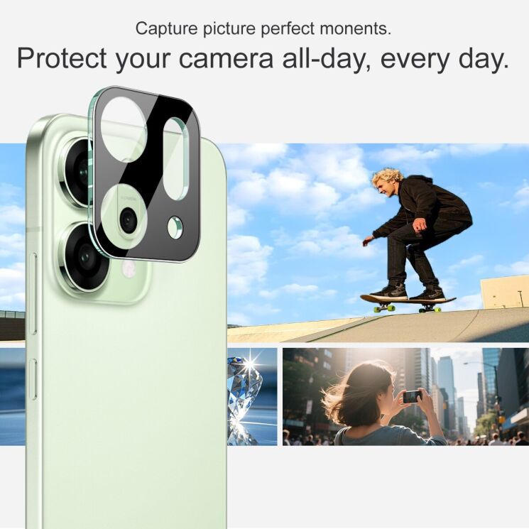 Захисне скло на камеру IMAK Black Glass Lens для OPPO Reno 14 5G - Black: фото 5 з 8