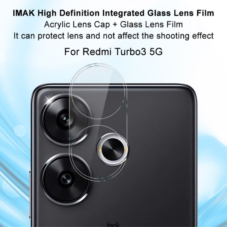 Защитное стекло на камеру IMAK Integrated Lens Protector для Xiaomi Poco F6: фото 3 из 11