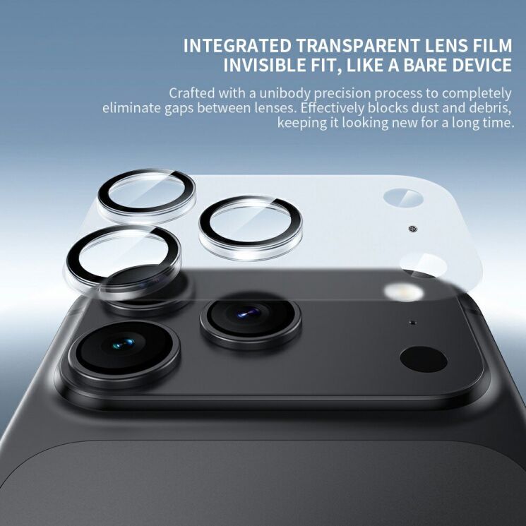 Защитное стекло на камеру ZGA Lens Protector для Apple iPhone 18 Pro - Black (423693B) Защитное стекло на камеру ZGA Lens Protector для Apple iPhone 18 Pro - Black: фото 3 из 10