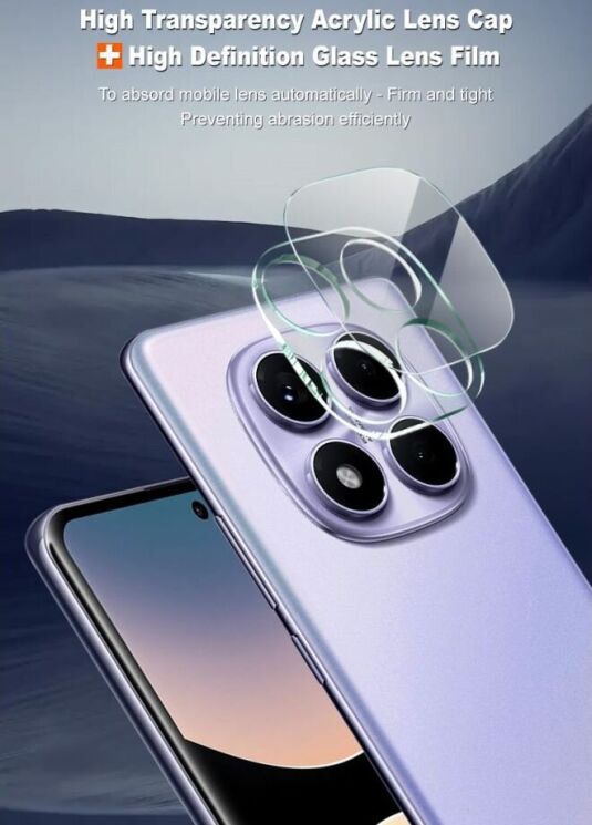 Защитное стекло на камеру IMAK Integrated Lens Protector для Xiaomi Redmi Note 14 Pro: фото 6 из 8
