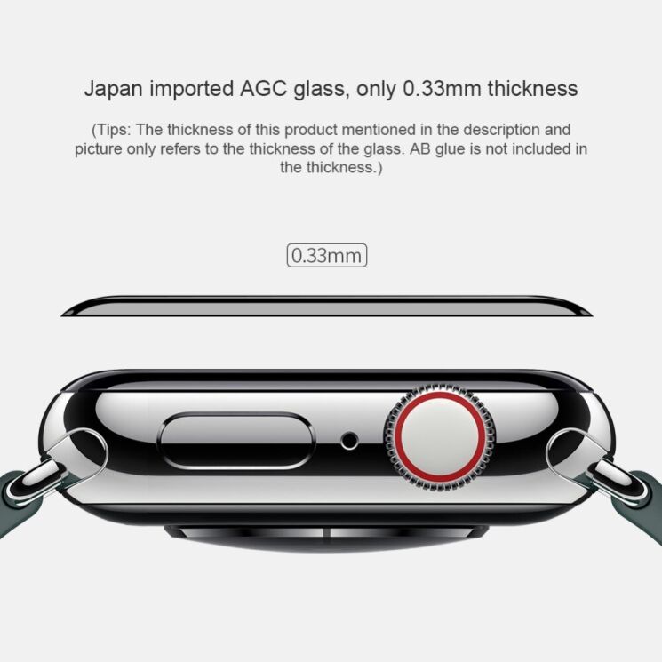 Захисне скло NILLKIN 3D AW+ Series для Apple Watch 38 mm - Black: фото 8 з 20