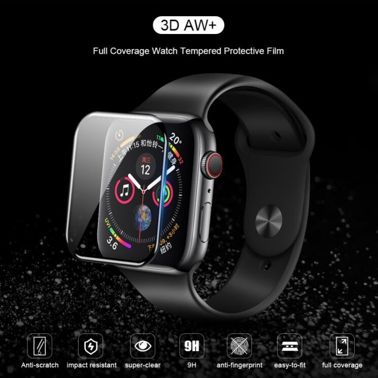 Захисне скло NILLKIN 3D AW+ Series для Apple Watch 38 mm - Black: фото 6 з 20