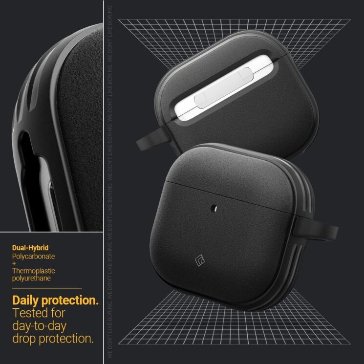 Защитный чехол Caseology Vault by Spigen для Apple AirPods 4 (ACS08655) - Black: фото 12 из 13