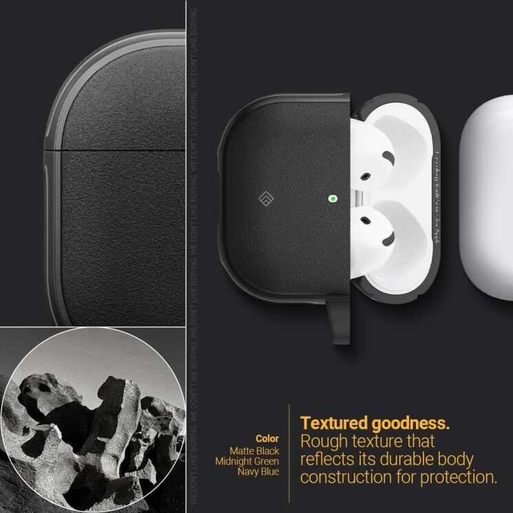 Защитный чехол Caseology Vault by Spigen для Apple AirPods 4 (ACS08655) - Black: фото 10 из 13