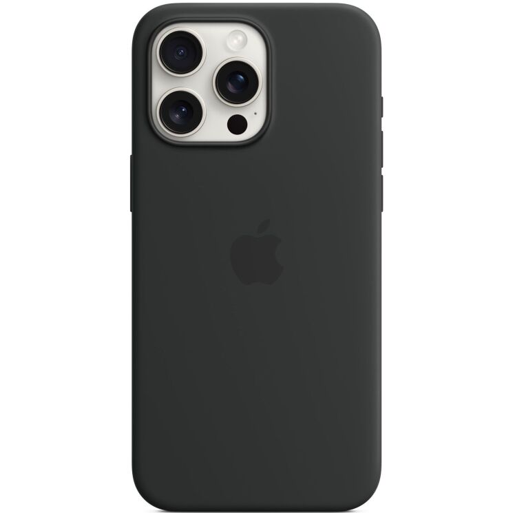 Защитный чехол Copiex Silicone Case with MagSafe для Apple iPhone 15 Pro Max - Black: фото 3 из 4