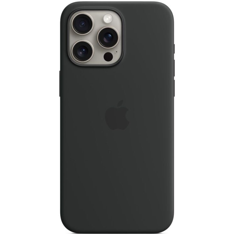 Защитный чехол Copiex Silicone Case with MagSafe для Apple iPhone 15 Pro Max - Black: фото 1 из 4