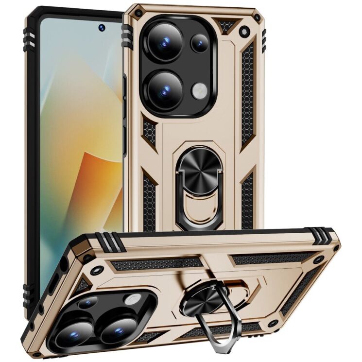 Защитный чехол Deexe Armor Case для Xiaomi Redmi Note 13 Pro 4G / Poco M6 Pro - Gold: фото 1 из 7