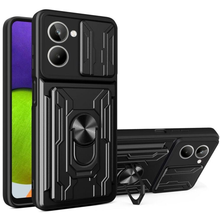 Захисний чохол Deexe Armor Shield для Realme 10 - Black: фото 1 з 9