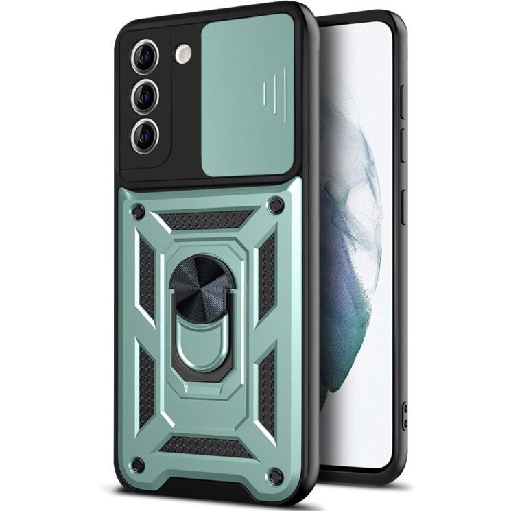 Защитный чехол Deexe Armor Shield для Samsung Galaxy S21 FE (G990) - Green: фото 1 из 6