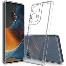 Захисний чохол Deexe Crystal Hybrid для Motorola Edge 50 Fusion - Transparent: фото 1 з 7