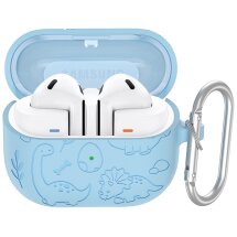 Захисний чохол Deexe Dinosaur Design для Samsung Galaxy Buds 3 / Buds 3 Pro - Baby Blue: фото 1 з 7