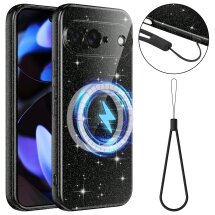 Захисний чохол Deexe Glitter Case with MagSafe для Google Pixel 9 - Black: фото 1 з 7