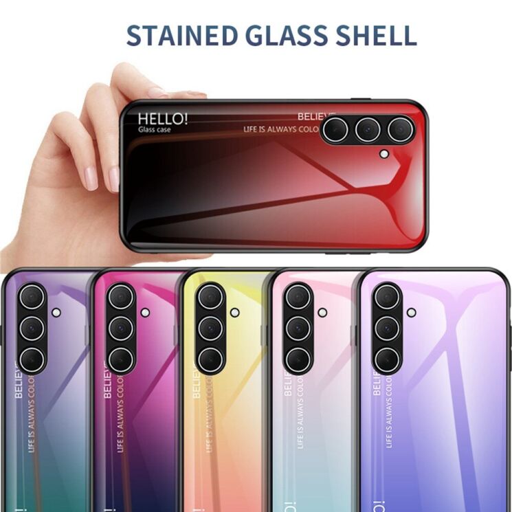 Захисний чохол Deexe Gradient Color для Samsung Galaxy A56 (A566) - Red / Black: фото 4 з 7