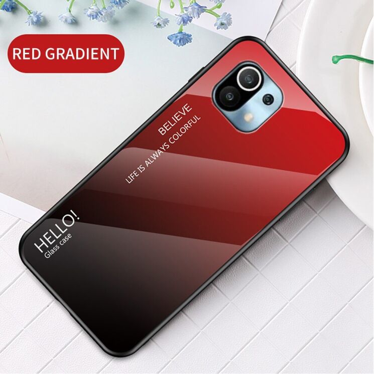 Защитный чехол Deexe Gradient Color для Xiaomi Mi 11 Lite / 11 Lite NE - Black / Red: фото 2 из 7