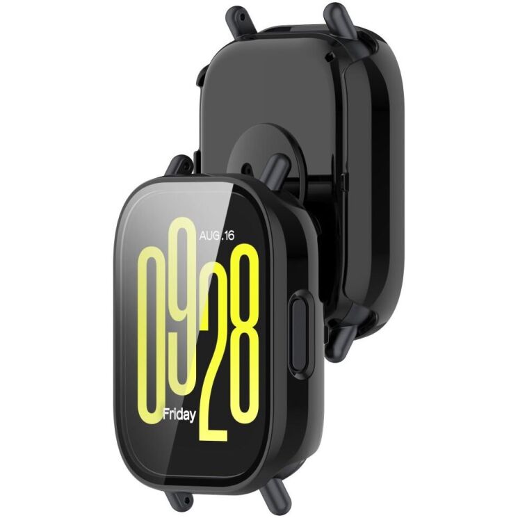 Защитный чехол Deexe Hard Frame для Xiaomi Redmi Watch 5 Active - Black: фото 6 из 6