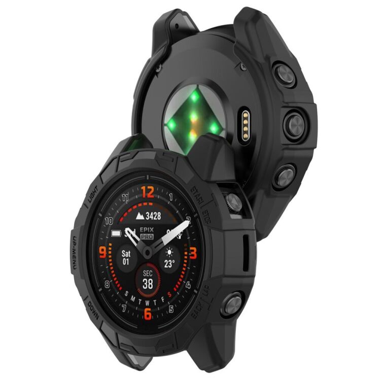Защитный чехол Deexe Hollow Cover для Garmin Fenix 7S Pro / 7S / Epix Pro (Gen 2) 42mm - Black: фото 3 из 8