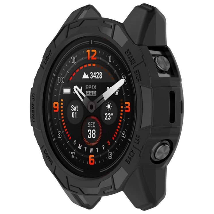 Защитный чехол Deexe Hollow Cover для Garmin Fenix 7S Pro / 7S / Epix Pro (Gen 2) 42mm - Black: фото 2 из 8