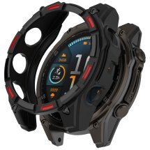 Захисний чохол Deexe Hollow Cover для Garmin Quatix 8 (51mm) - Black / Red: фото 1 з 7