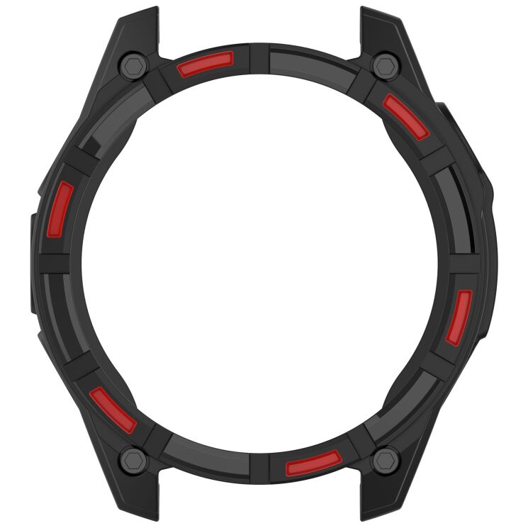 Захисний чохол Deexe Hollow Cover для Garmin Quatix 8 (51mm) - Black / Red: фото 6 з 7