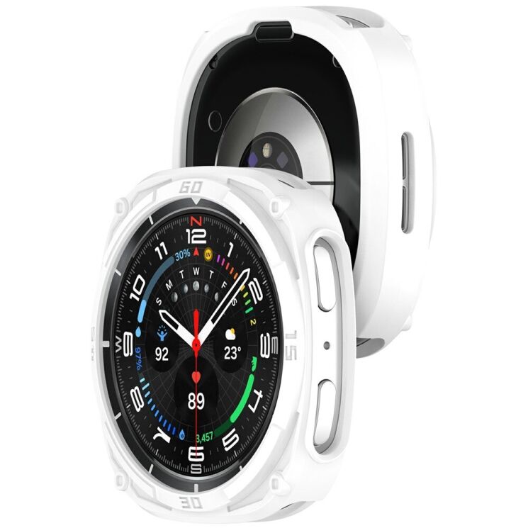 Защитный чехол Deexe Hollow Cover для Samsung Galaxy Watch 8 (44mm) - White: фото 2 из 6