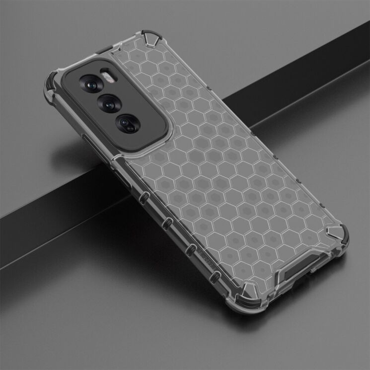 Защитный чехол Deexe Honeycomb Series для OPPO Reno 12 - Black: фото 2 из 5