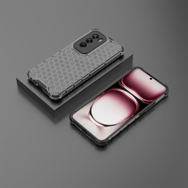 Защитный чехол Deexe Honeycomb Series для OPPO Reno 12 - Black: фото 3 из 5