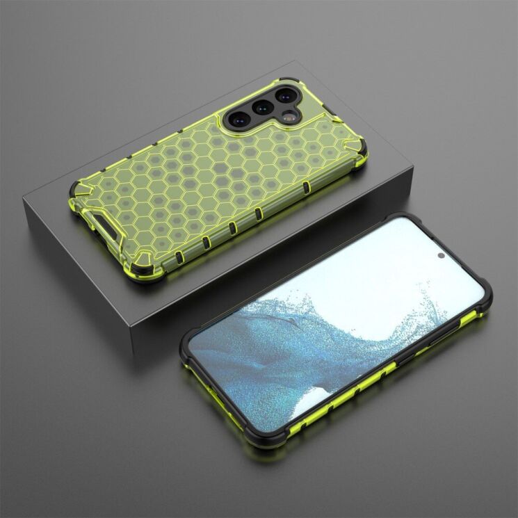 Защитный чехол Deexe Honeycomb Series для Samsung Galaxy A36 (A366) - Green: фото 2 из 5