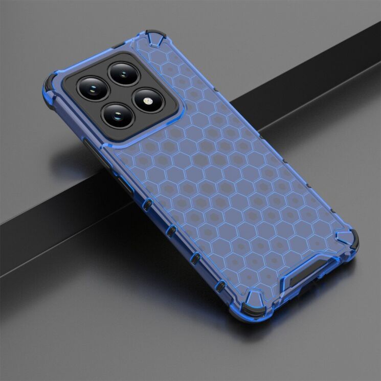 Захисний чохол Deexe Honeycomb Series для Xiaomi 14T - Blue: фото 3 з 5