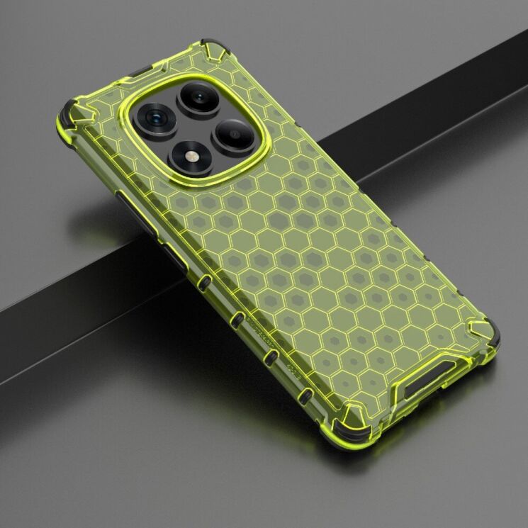 Защитный чехол Deexe Honeycomb Series для Xiaomi Redmi Note 14 Pro - Green: фото 3 из 5