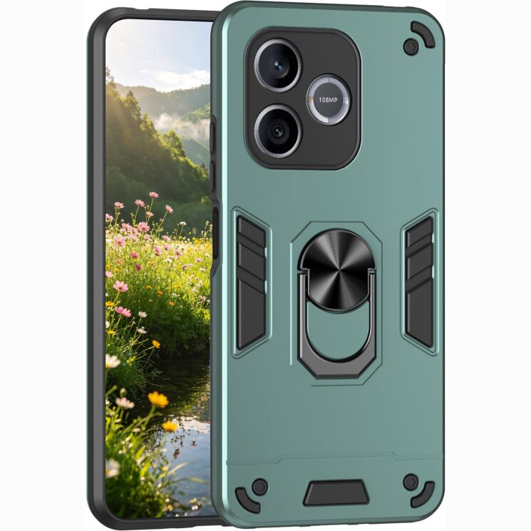 Защитный чехол Deexe Hybrid Shell для Honor 600 Lite - Green: фото 1 из 7