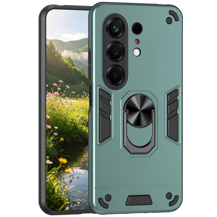 Захисний чохол Deexe Hybrid Shell для TECNO Camon 50 Pro - Green: фото 1 з 7