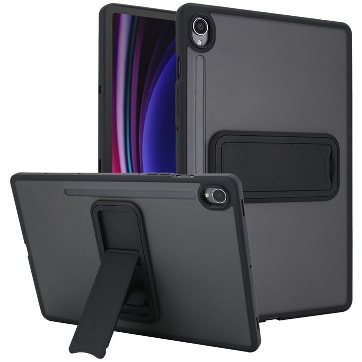 Защитный чехол Deexe Kick Shell для Samsung Galaxy Tab S9 (X710/716) / S9 FE (X510/516) - Black: фото 1 из 10