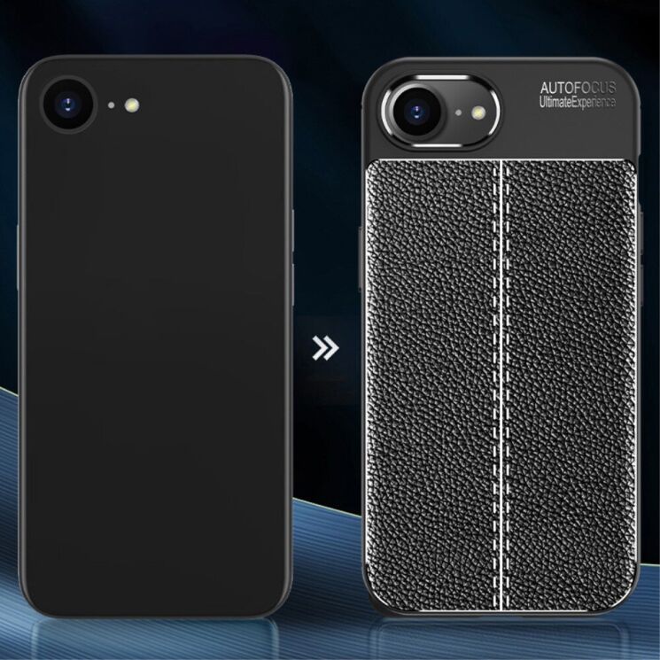 Захисний чохол Deexe Leather Cover для Apple iPhone 16e - Blue: фото 3 з 7