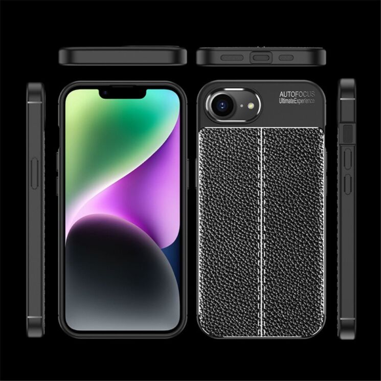 Захисний чохол Deexe Leather Cover для Apple iPhone 16e - Blue: фото 7 з 7