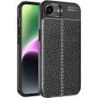 Защитный чехол Deexe Leather Cover для Apple iPhone 16e - Black (376424B)