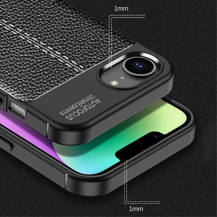 Захисний чохол Deexe Leather Cover для Apple iPhone 16e - Blue: фото 4 з 7