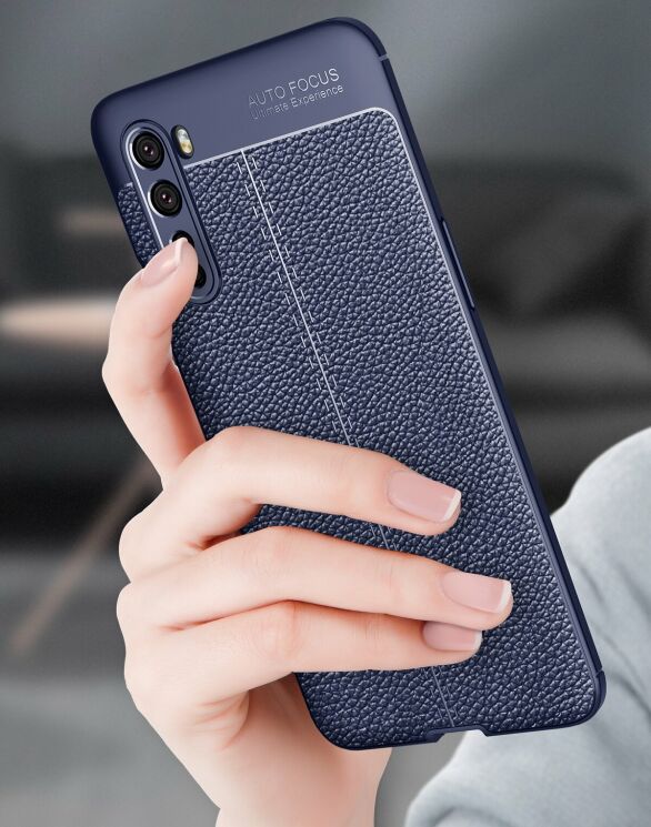 Защитный чехол Deexe Leather Cover для OnePlus Nord - Black: фото 4 из 10