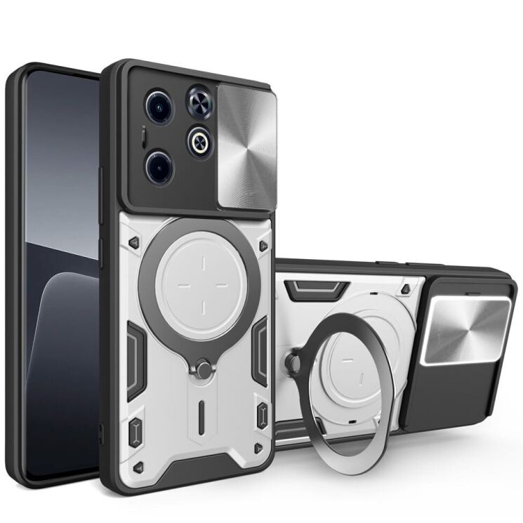 Защитный чехол Deexe Magnetic Space для Infinix Hot 40i / Smart 8 - Silver: фото 1 из 10