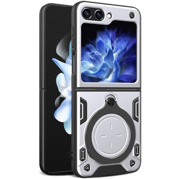 Защитный чехол Deexe Magnetic Space (FF) для Samsung Galaxy Flip 5 - Silver: фото 1 из 12