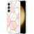 Защитный чехол Deexe Marble Pattern для Samsung Galaxy S24 - White / Pink: фото 1 из 6