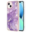 Захисний чохол Deexe Marble Style для Apple iPhone 15 Plus - Purple (329457V)
